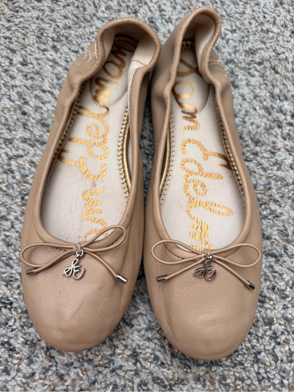 Sam Edelman Women’s Nude Leather Ballet Flats US8,5